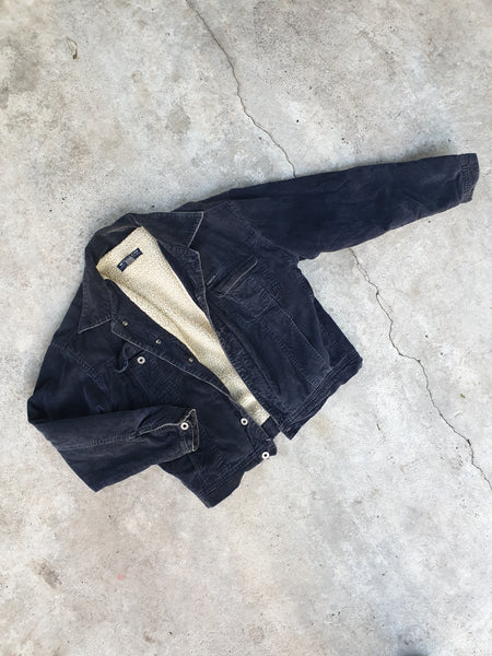 税込) APC Men VTG 90s A.P.C. Navy Corduroy blouson JKT