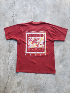 Vintage 90s 'Piping Hot' Red Tee