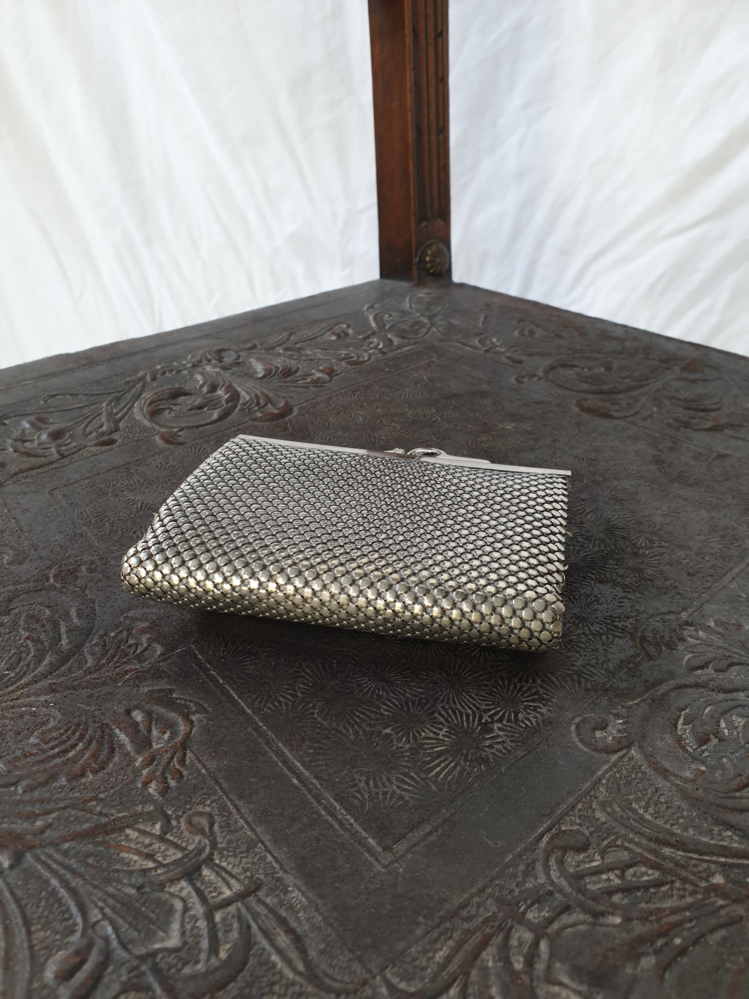 Vintage Silver Micro Mesh Wallet