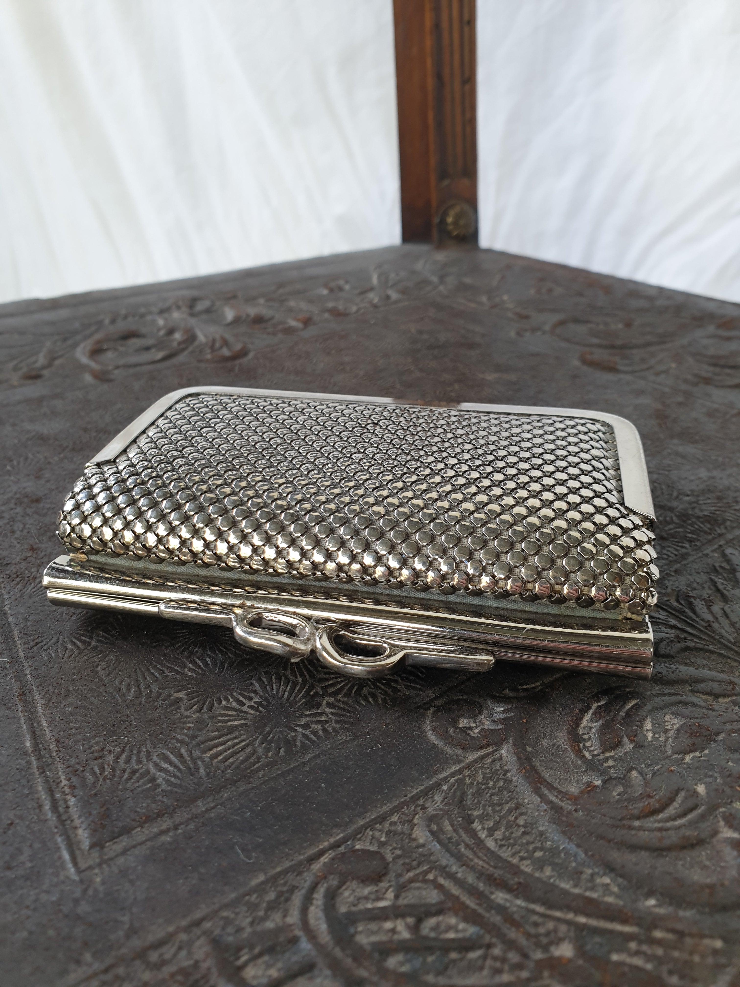 Vintage Silver Micro Mesh Wallet