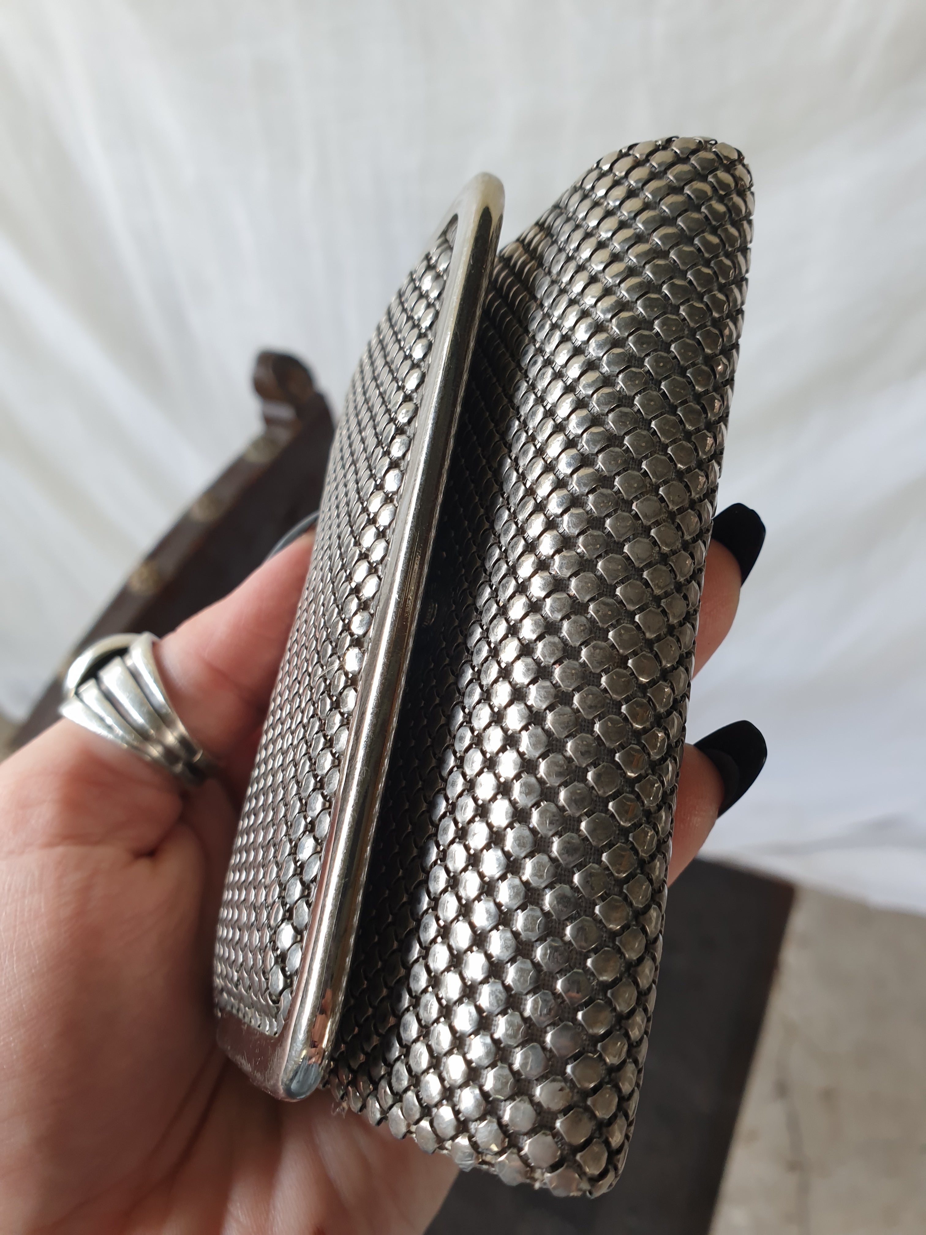 Vintage Silver Micro Mesh Wallet