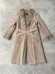 Vintage Suede & Faux Fur Penny Lane Coat