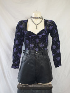 Vintage 80s Black Lace Bodysuit