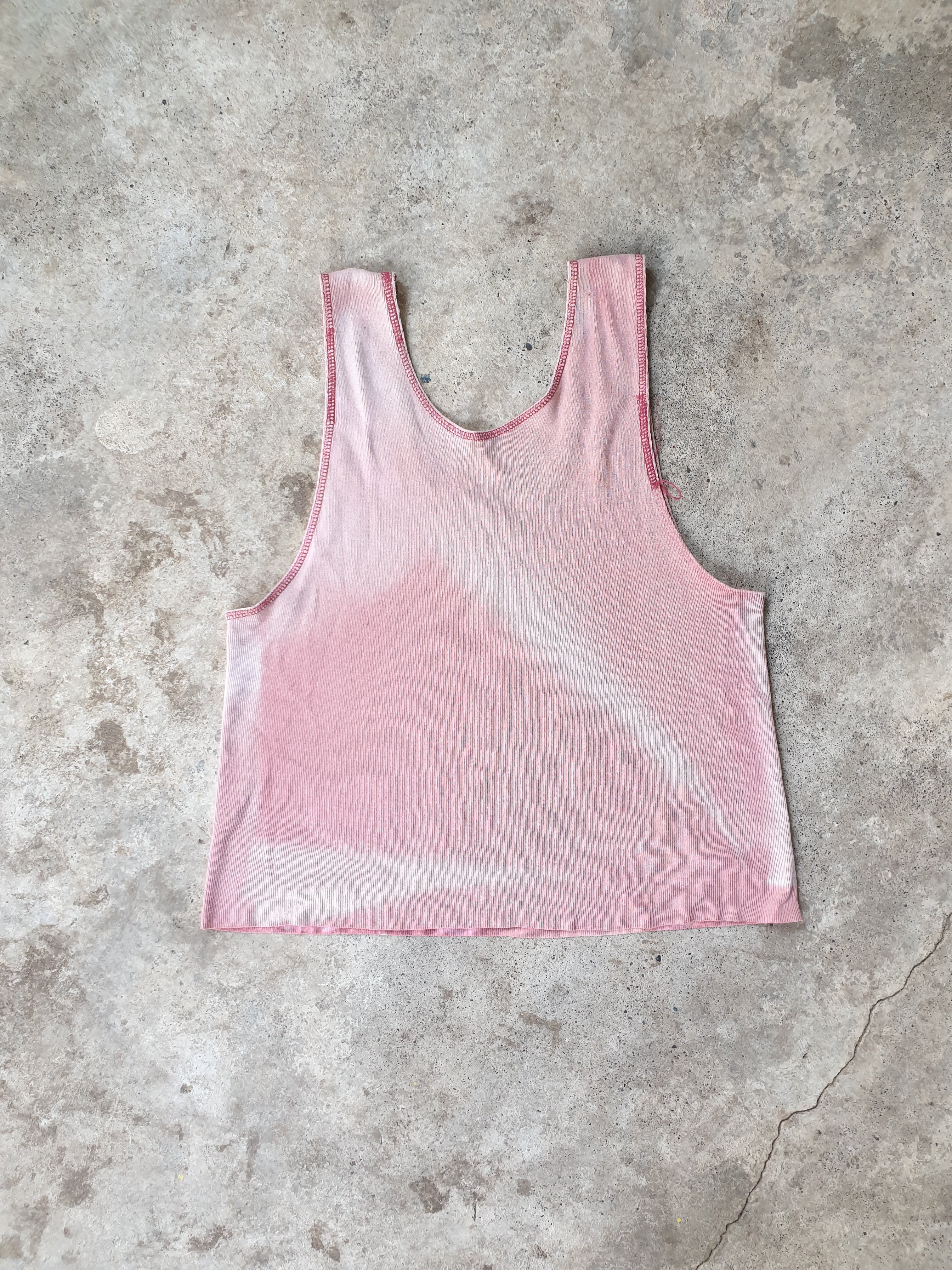 Handprinted ' This pussy has teeth' Pink Singlet