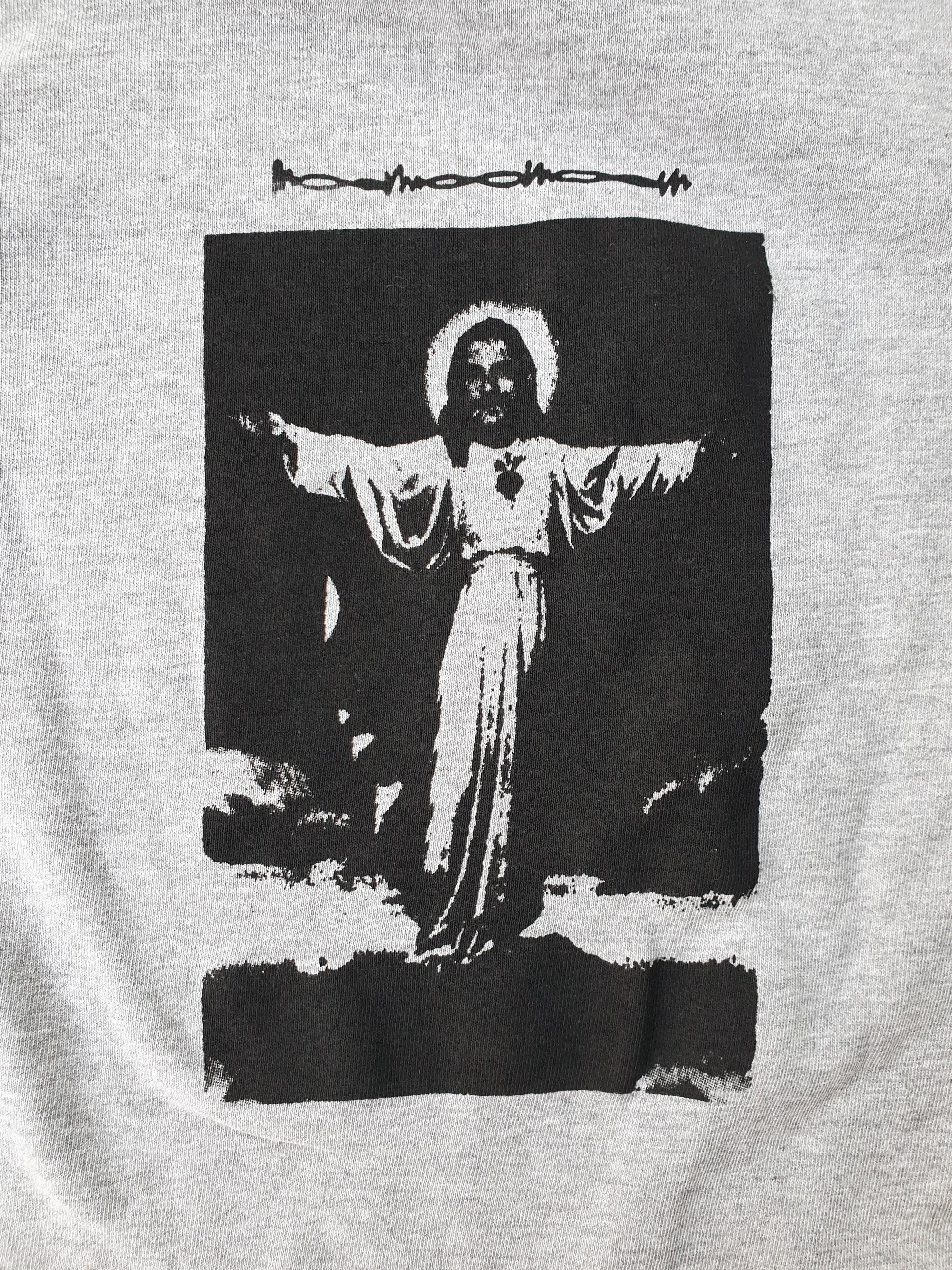 Handprinted 'I only get on my knees for Jesus/LEMMY' Grey Sweatshirt