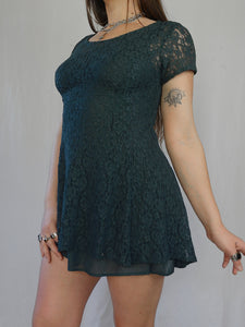 Vintage 90s lace back dress