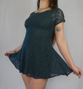 Vintage 90s lace back dress