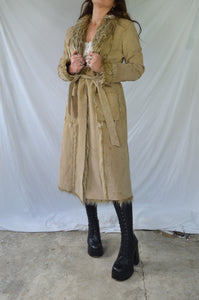 Vintage Suede & Faux Fur Penny Lane Coat