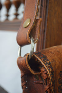 Vintage Tooled Leather Mini Bag