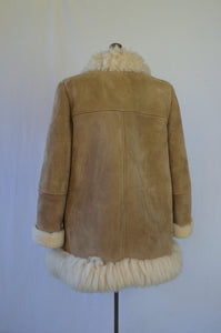 Vintage 70s Sheepskin & Suede Afghan Penny Lane Coat