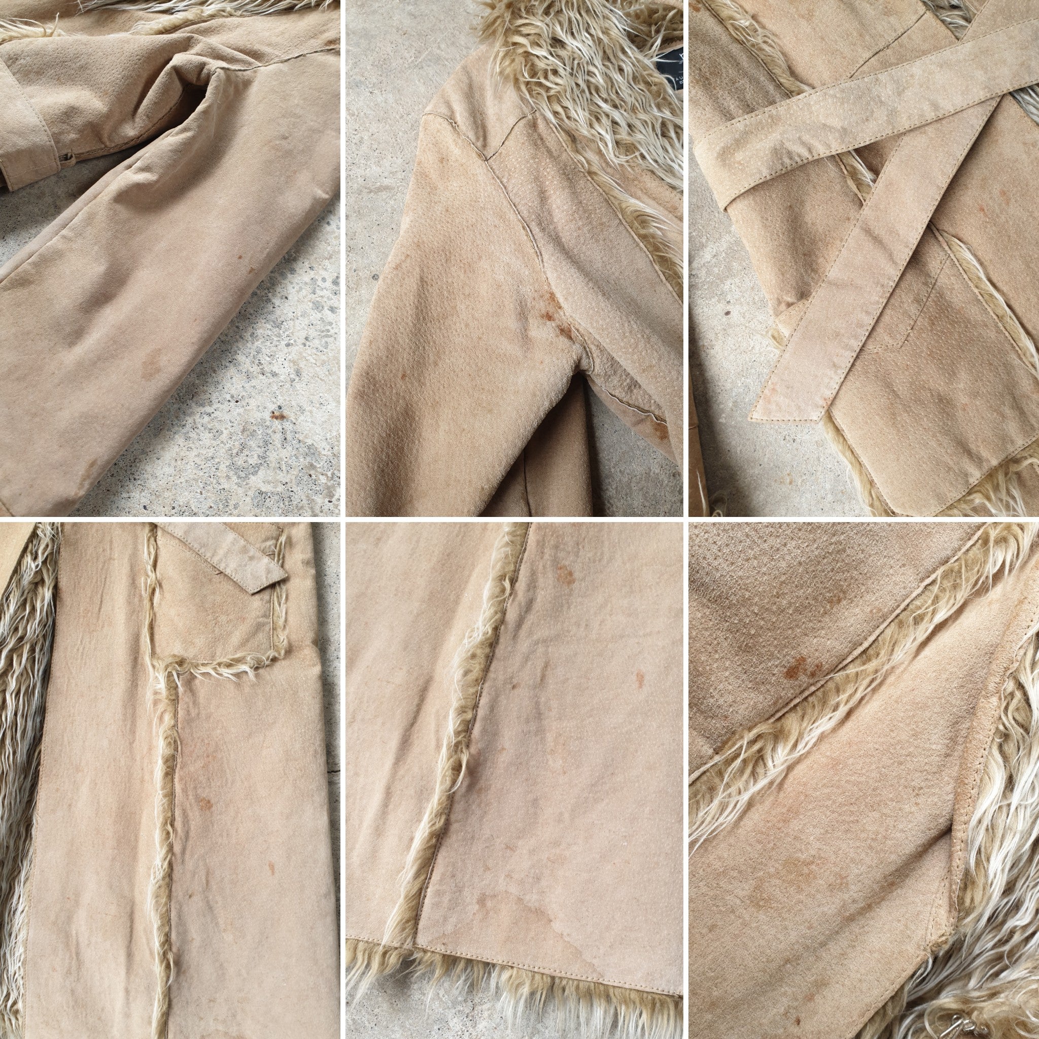 Vintage Suede & Faux Fur Penny Lane Coat