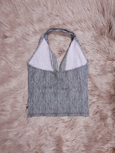 Vintage 1990s B&W Stripe Halter Top
