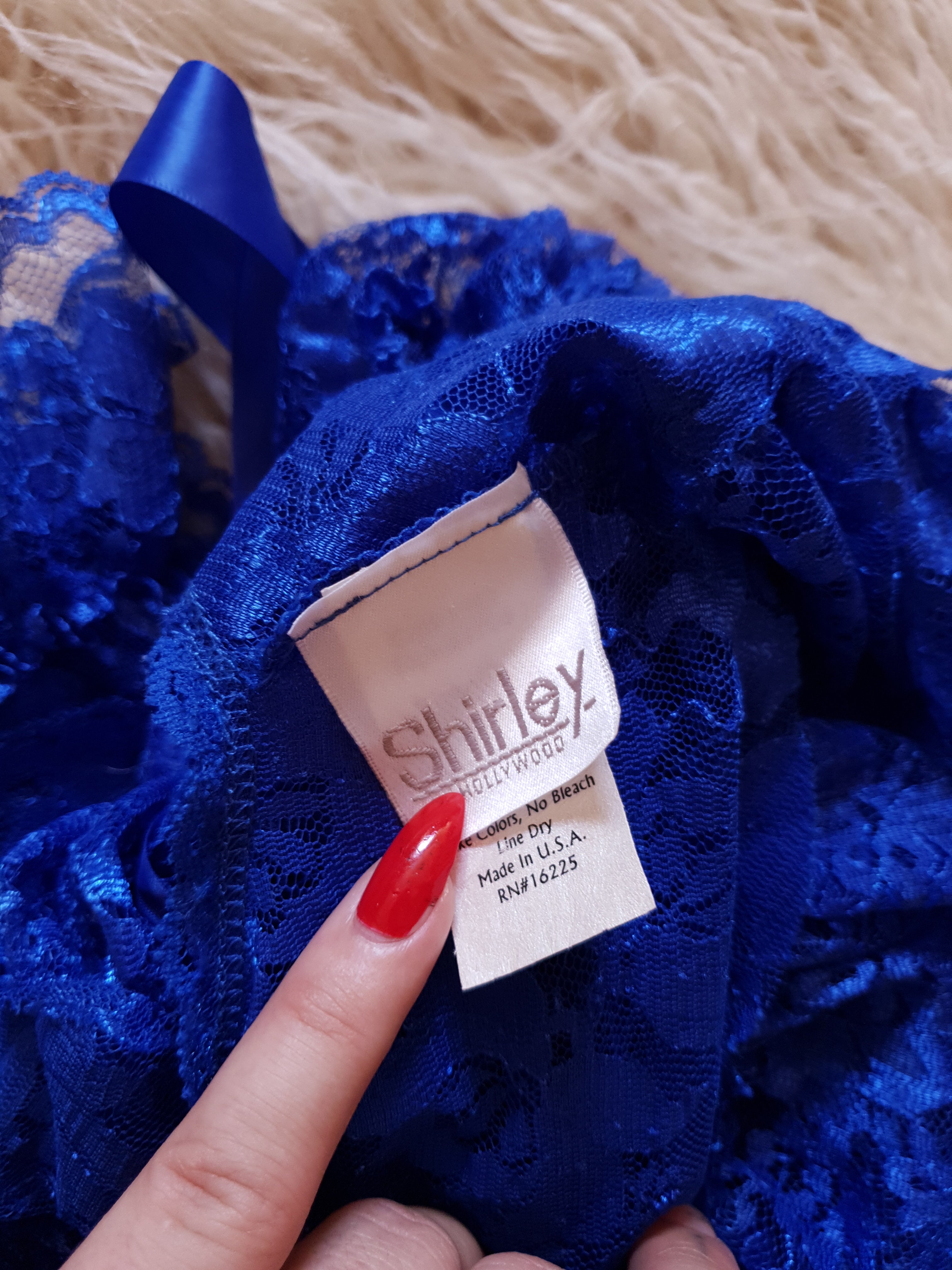 Vintage 1980s 'Shirley of Hollywood' Lace Top