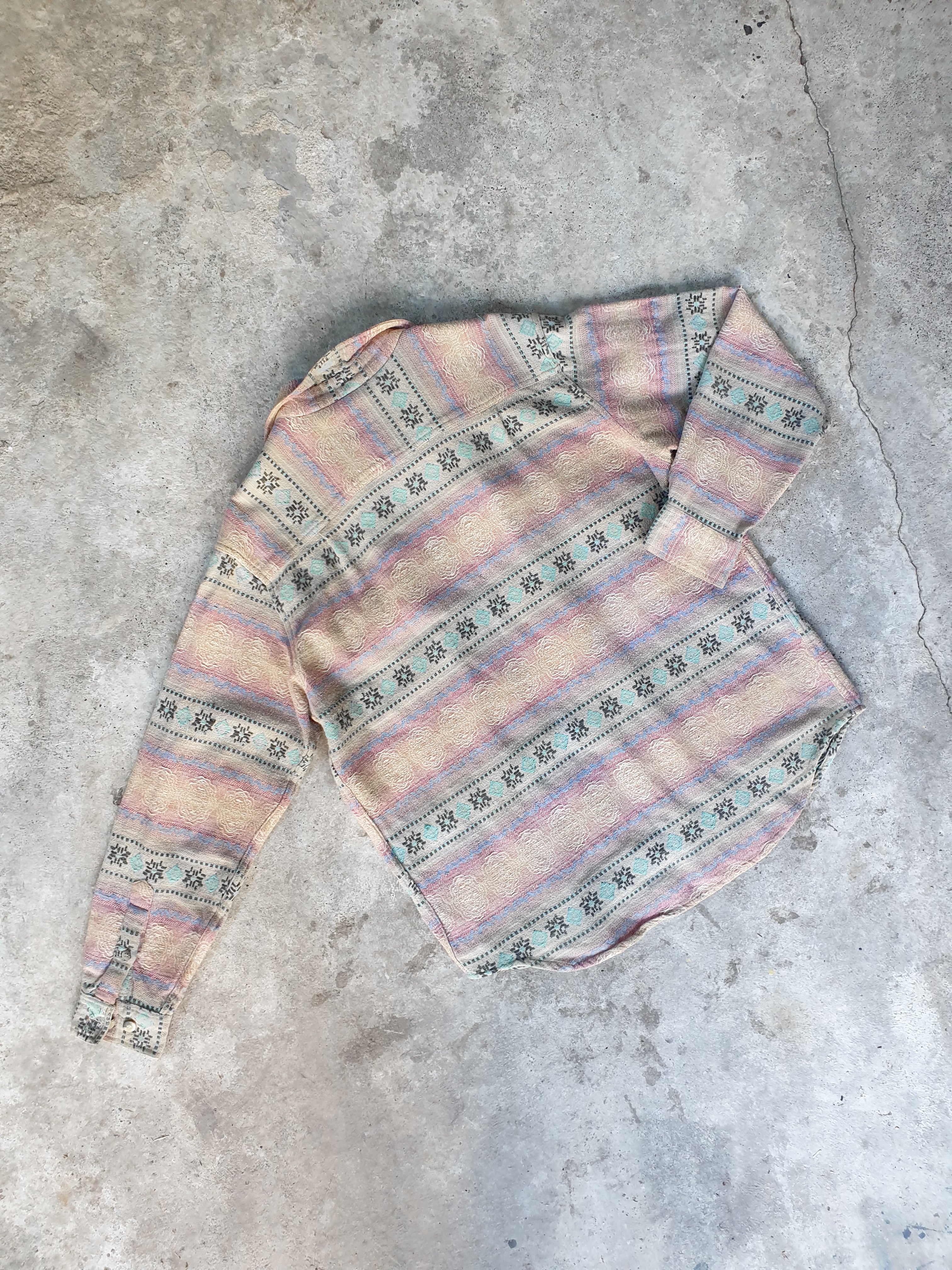 Vintage Woven Aztec Button Down