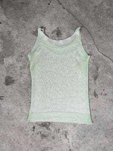 Vintage Green Knit O-Ring Top