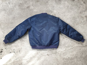 Vintage MA1 Style Navy & Orange Bomber Jacket