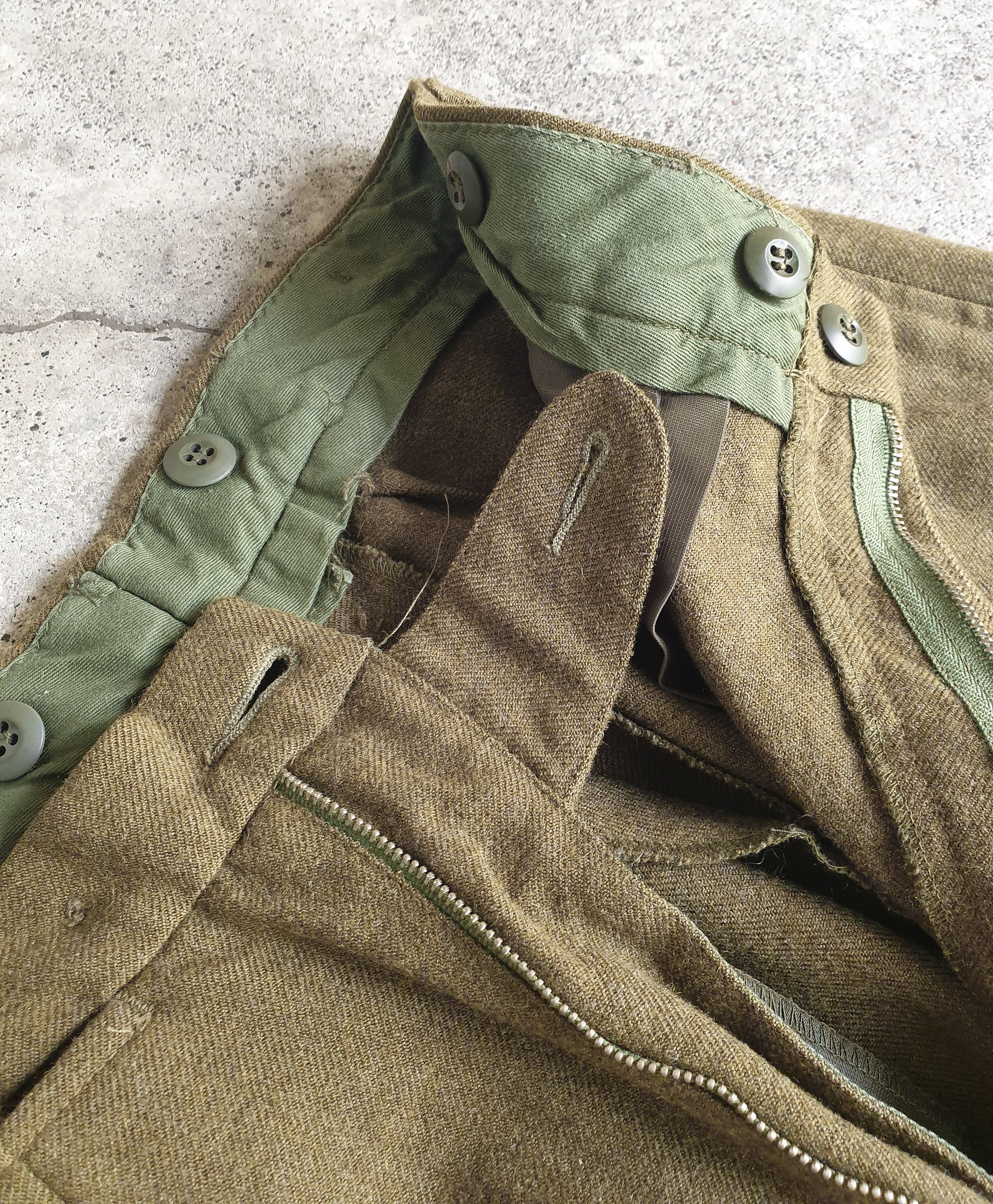 Vintage 1980s Wool Army Pants