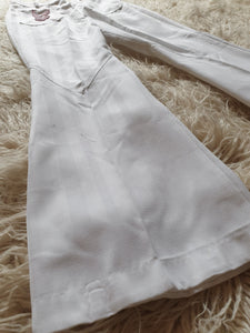 Vintage 1970s White Bunny Flares