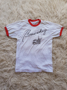 Vintage 1980s Brewskey Ringer Tee