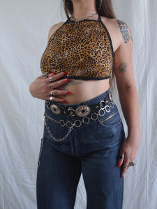 Handmade Leopard Print Halter Top
