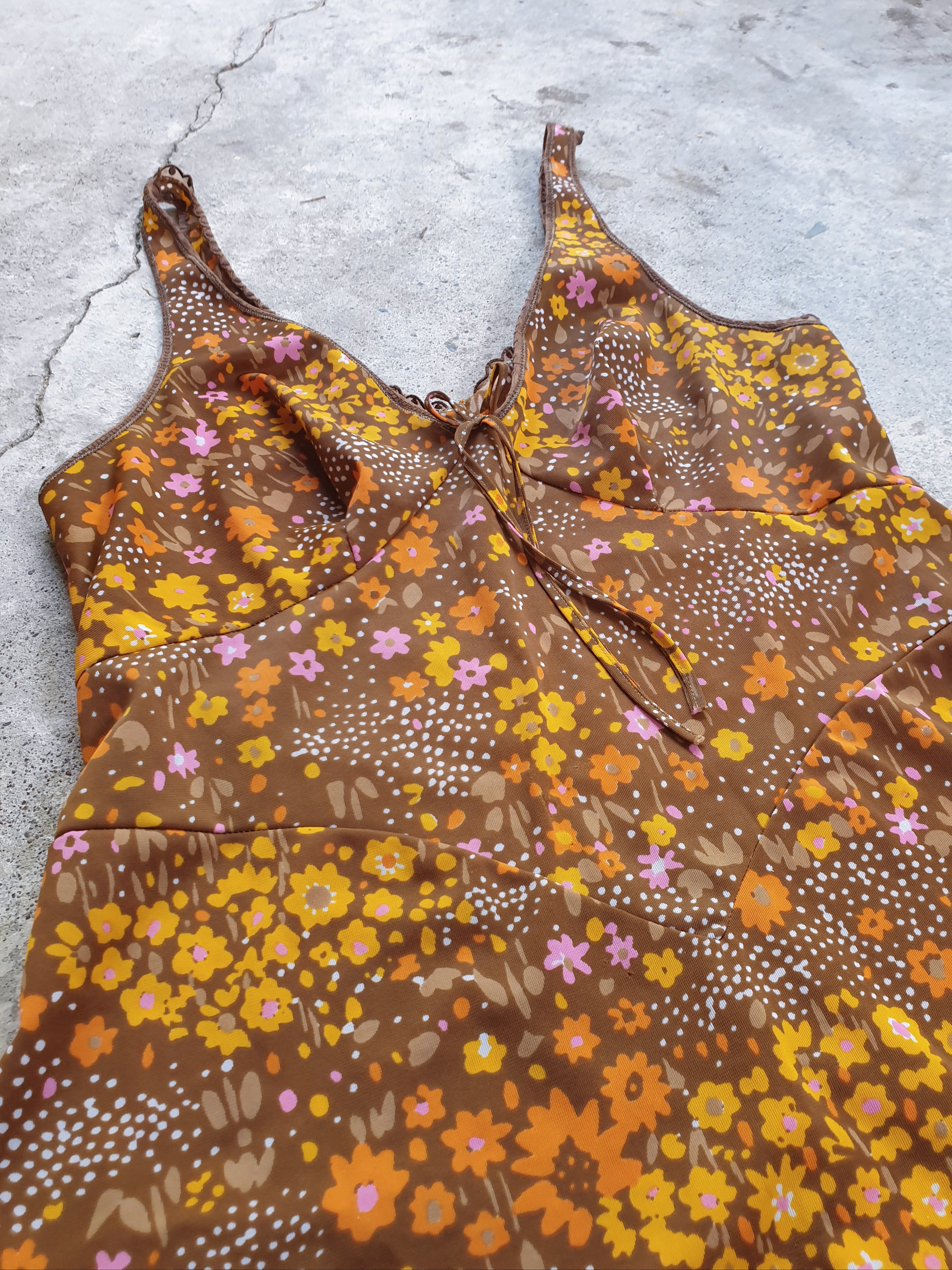 Vintage 1970s Mini Slip Dress