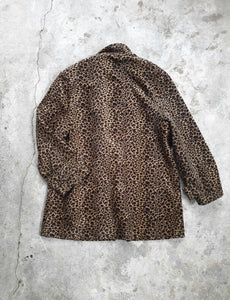 Vintage 1990s Faux Fur Leopard Print Jacket