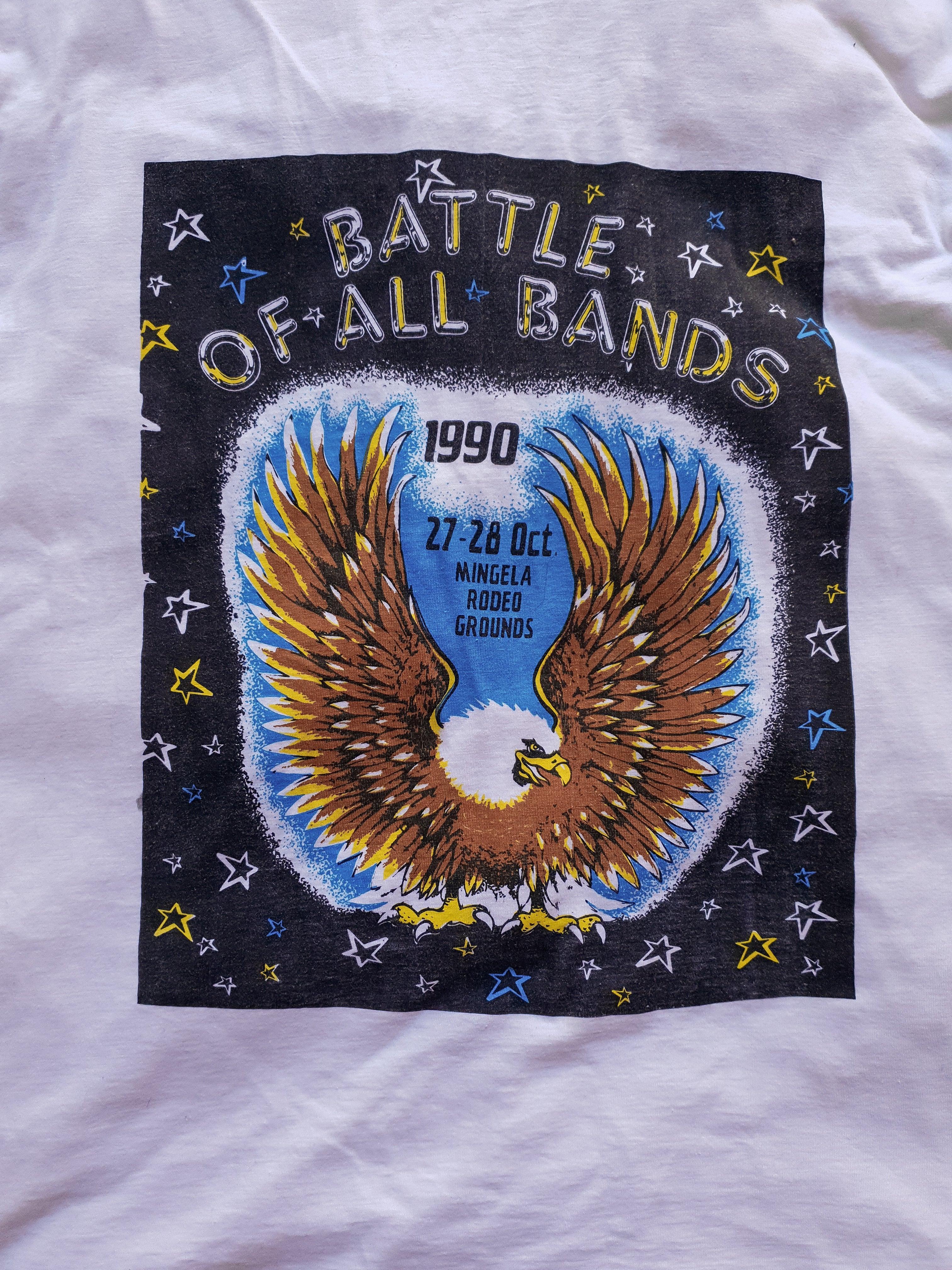 Vintage 1990 'Battle Of All Bands' Eagle Tee