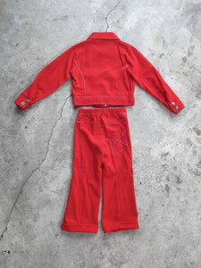 Red kids suit