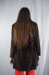 Vintage 1970s Brown Velvet Coat