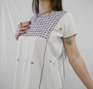 Mexican Huipil Oxacan Midi Dress