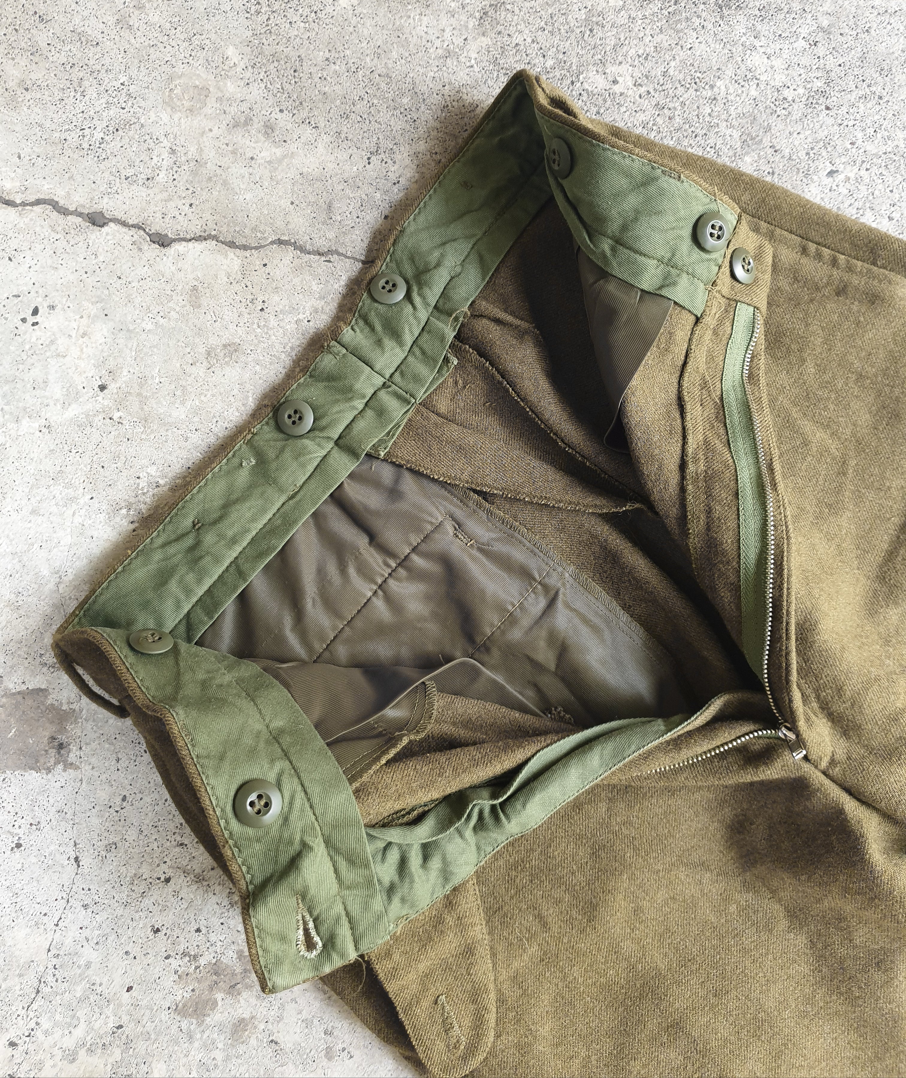 Vintage 1980s Wool Army Pants