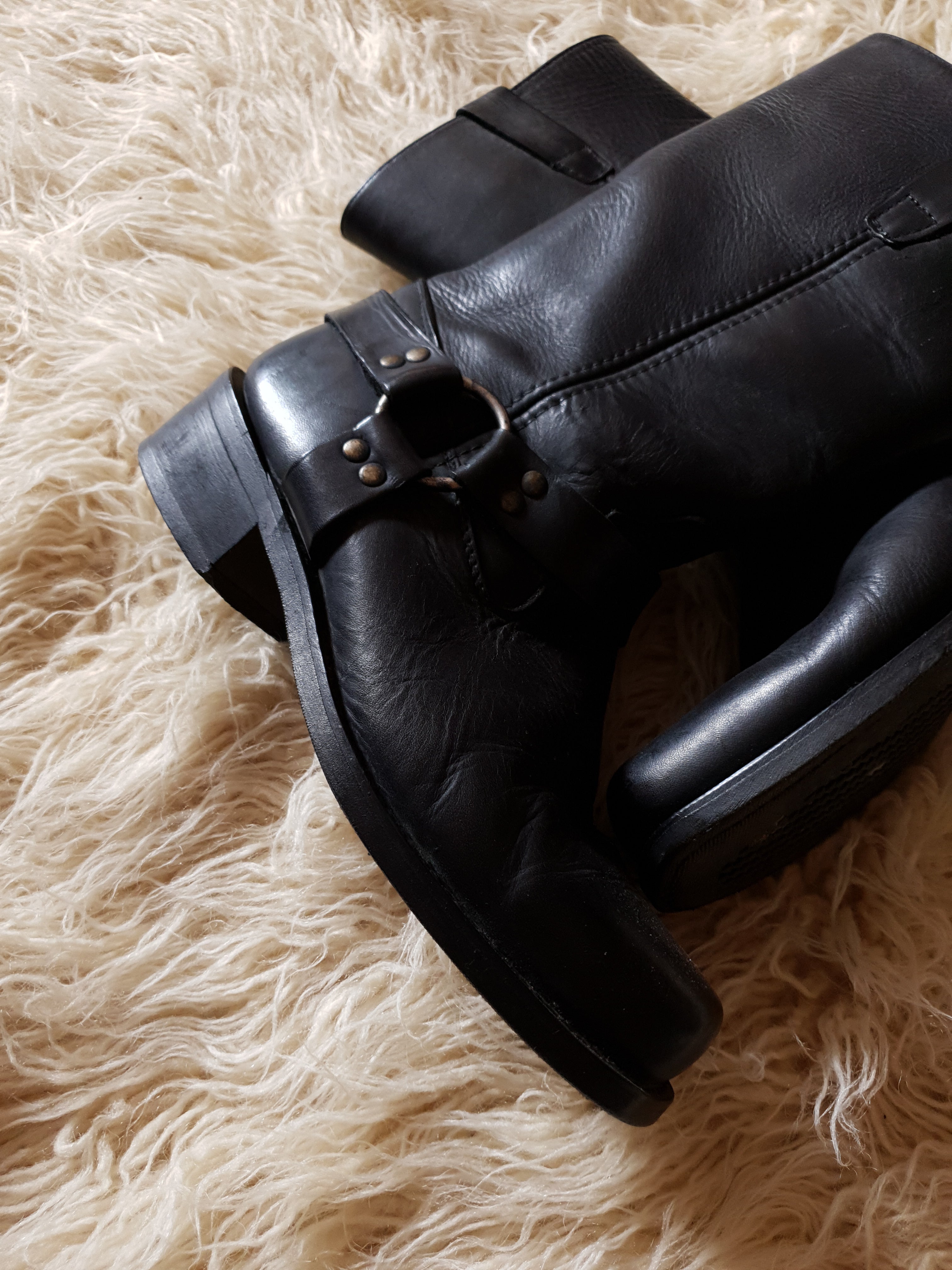 RJays Leather Rebel Long Harness Boots