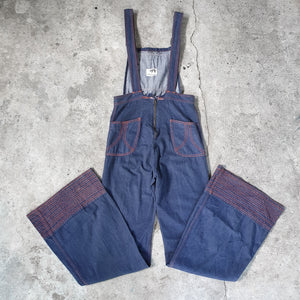 Denim Flare Overalls