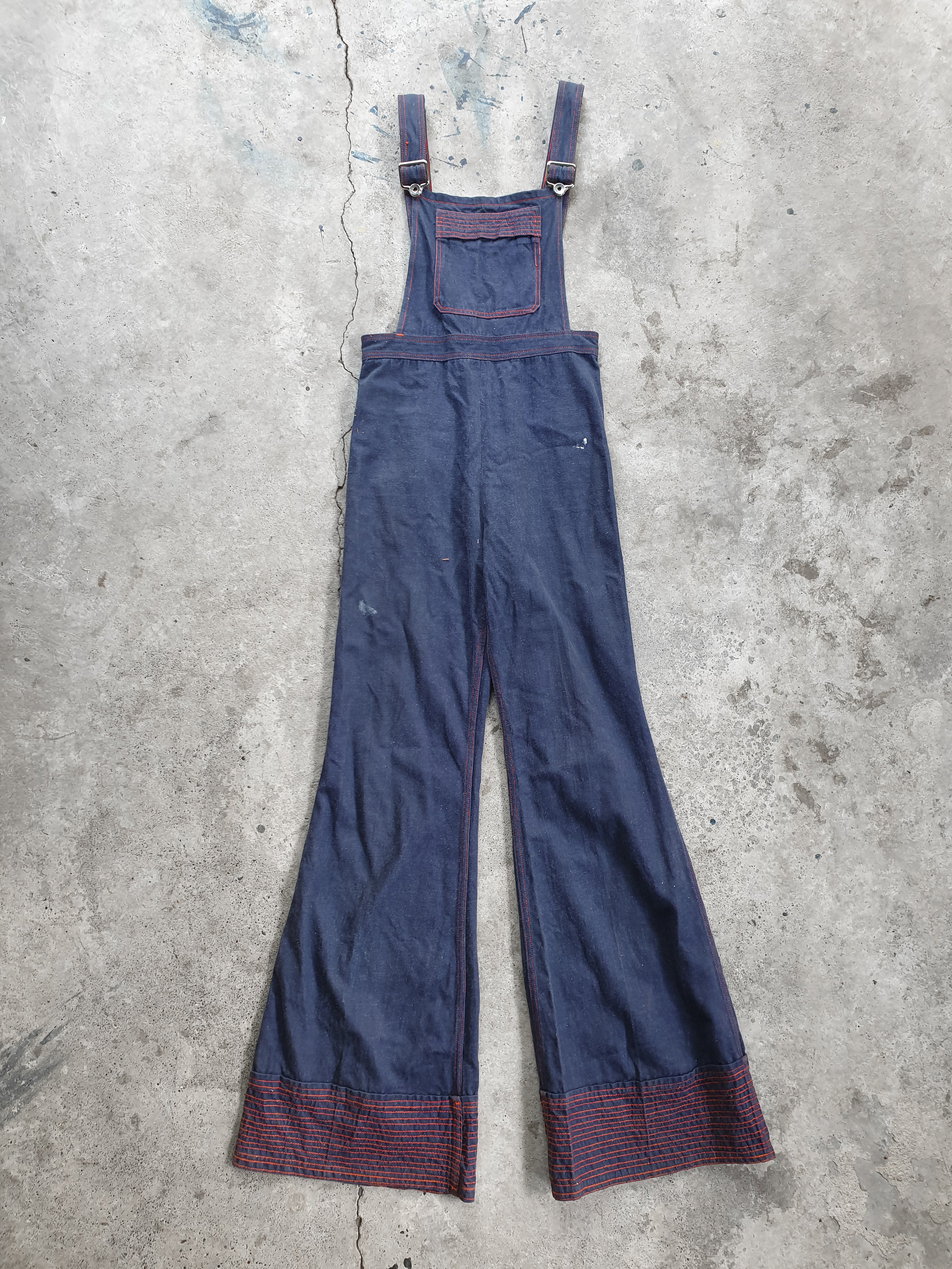 Denim Flare Overalls