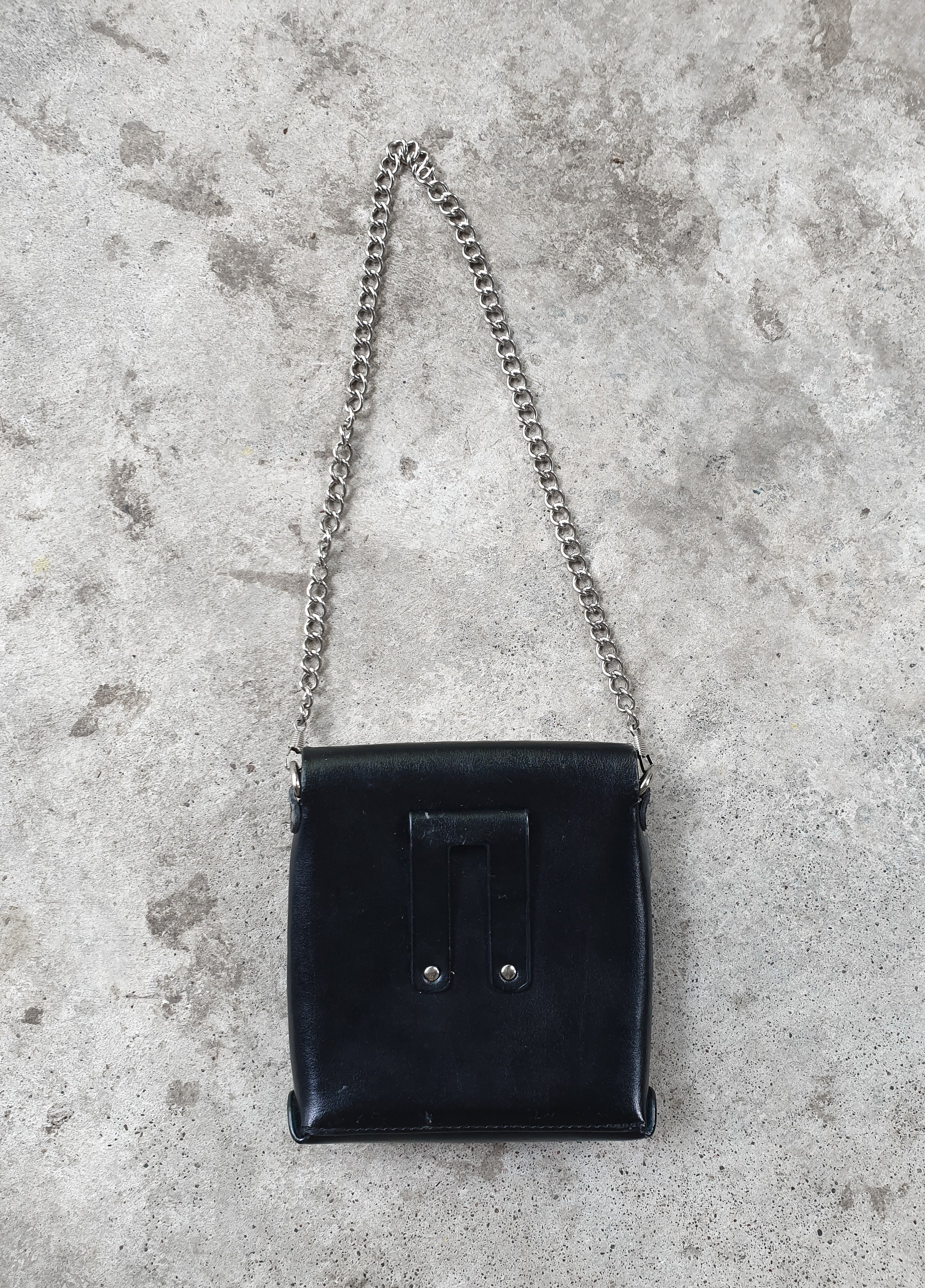 Studded Leather & Chain Bag