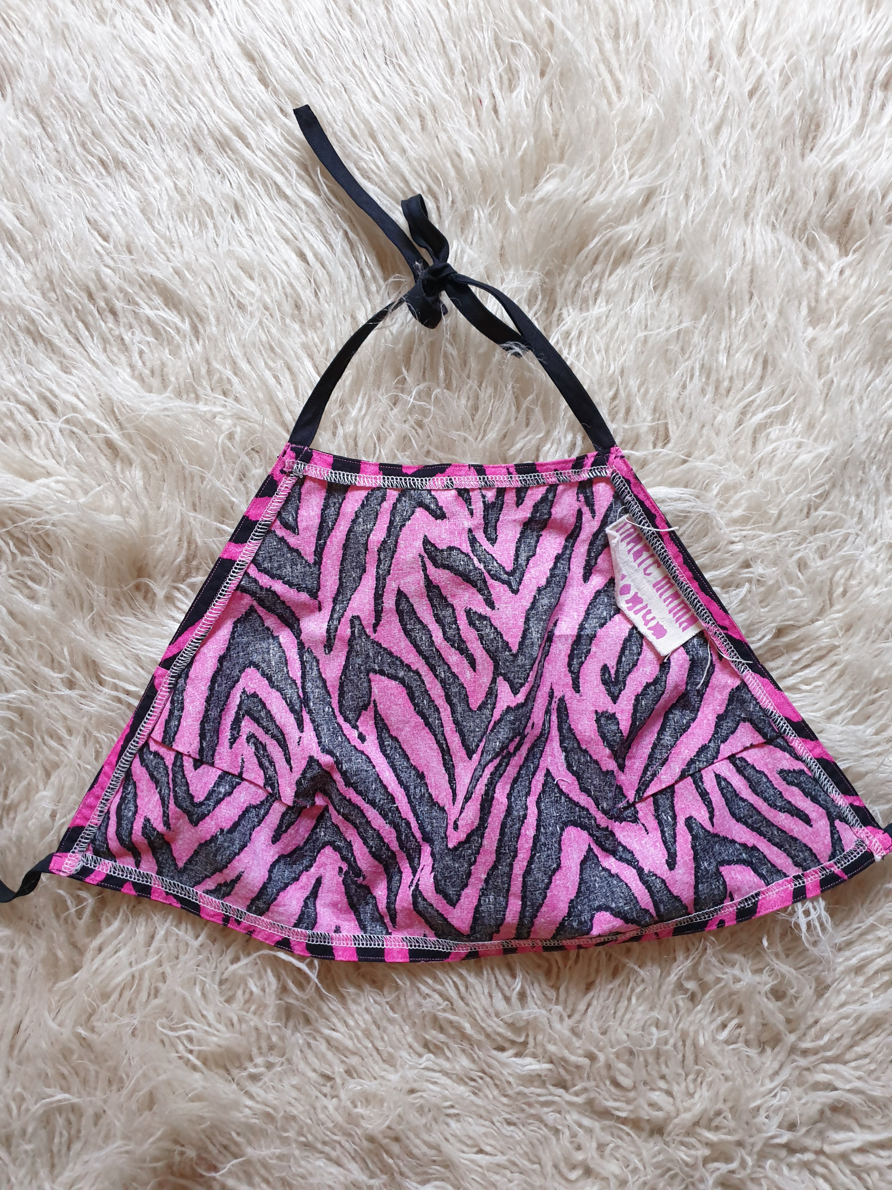 Handmade Hot Pink Animal Print Halter Top