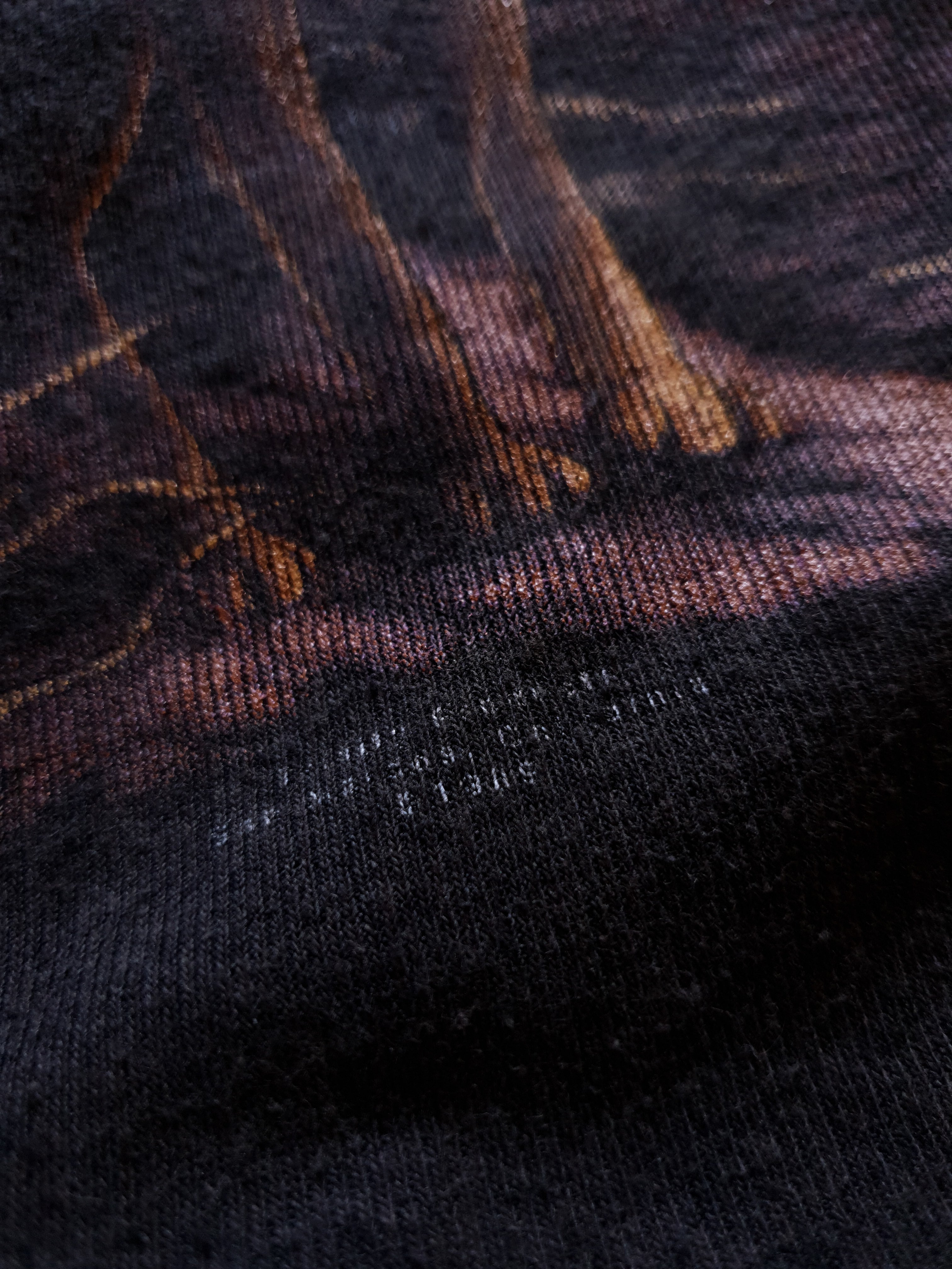 Vintage 1989 3D 'Bobby G' Print Wolf Lace Singlet