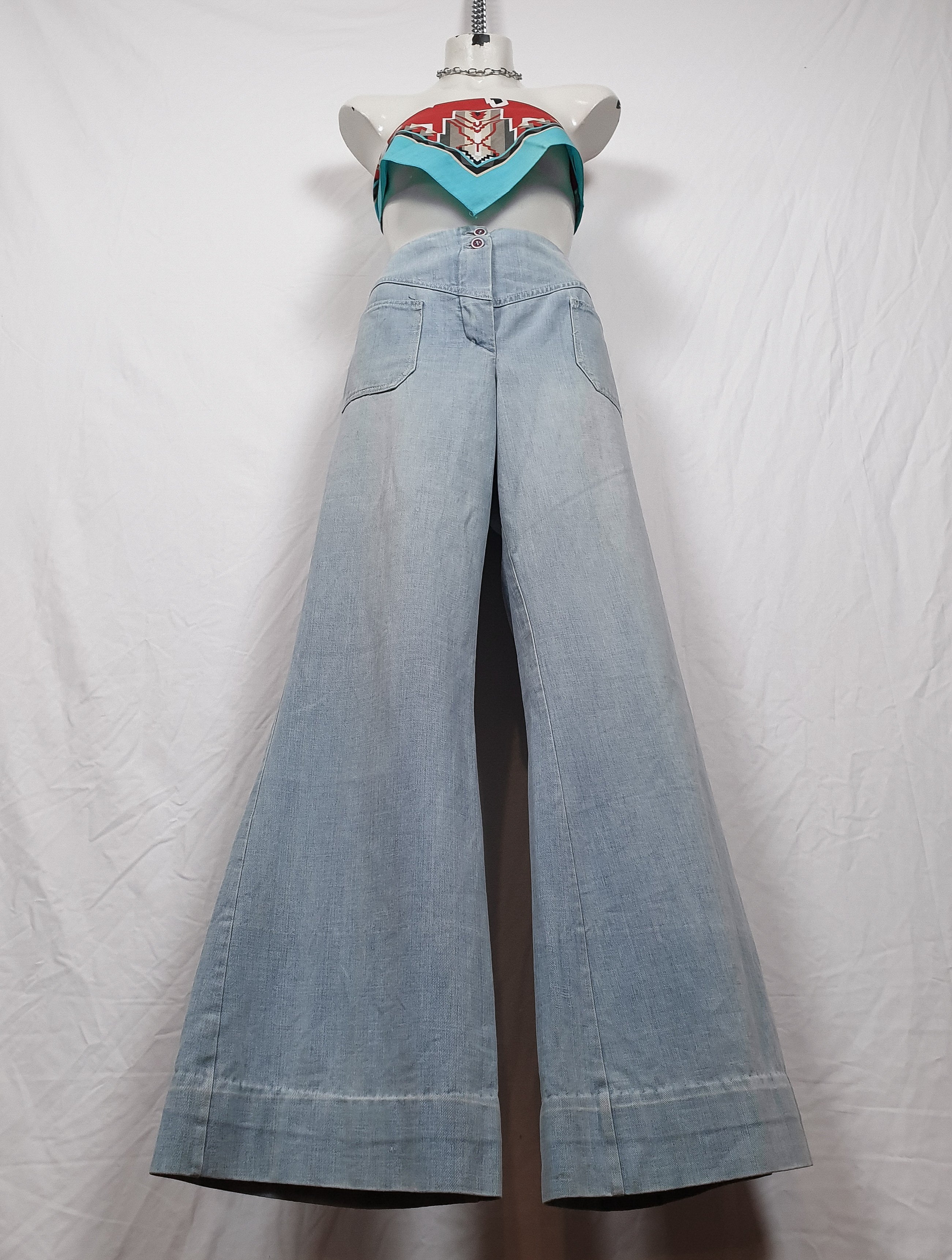 Vintage Light Blue 70s/80s Denim Flares