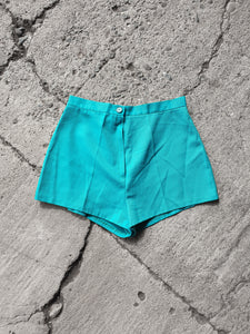 Vintage 1970s Turquoise Short Shorts