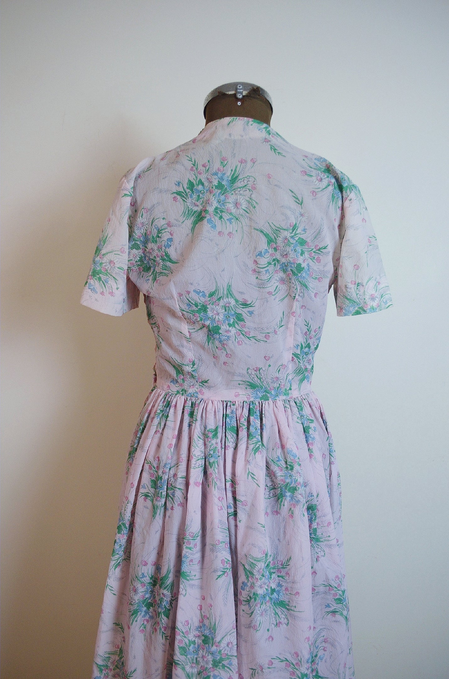 Vintage 40s Dusty Lilac Midi Dress