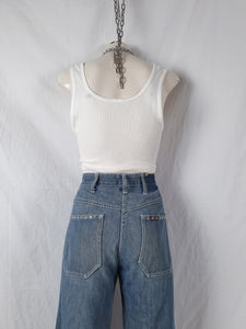 Vintage 1970s 'Colonials' Denim Studded Flare Jeans