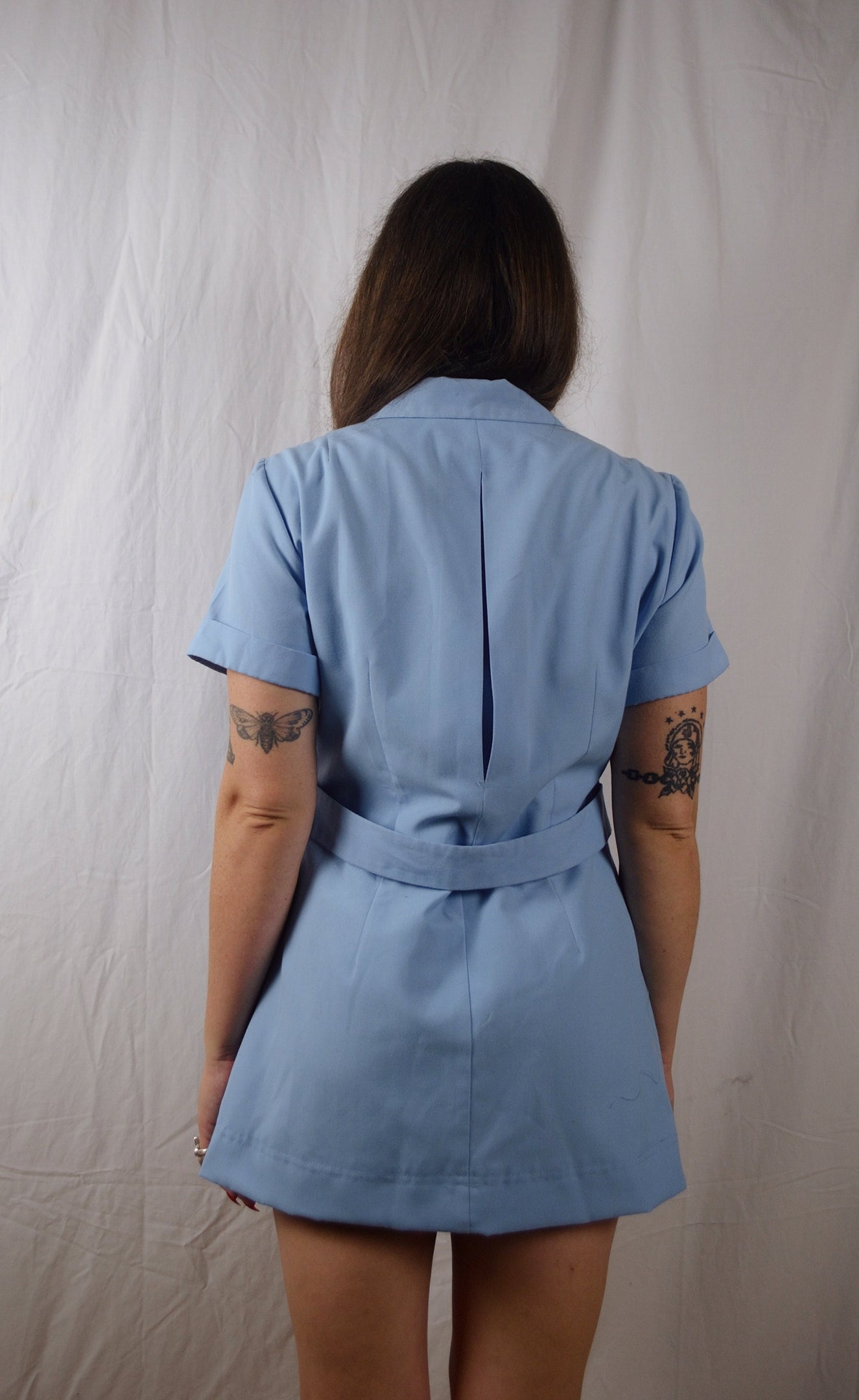 Vintage Baby Blue Mini Diner Dress