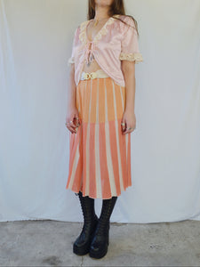 Vintage Ribbed Knit Shell Skirt