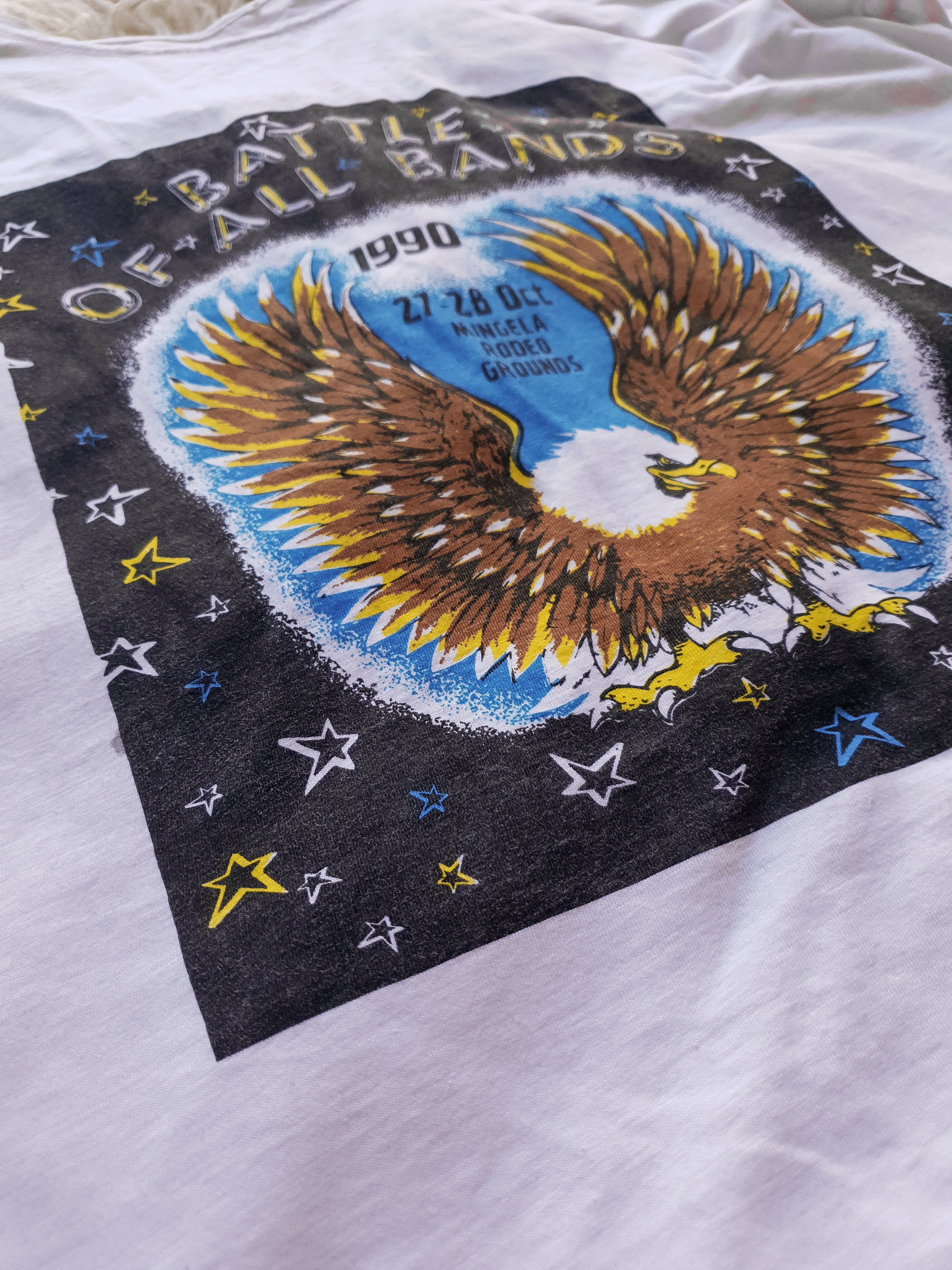 Vintage 1990 'Battle Of All Bands' Eagle Tee