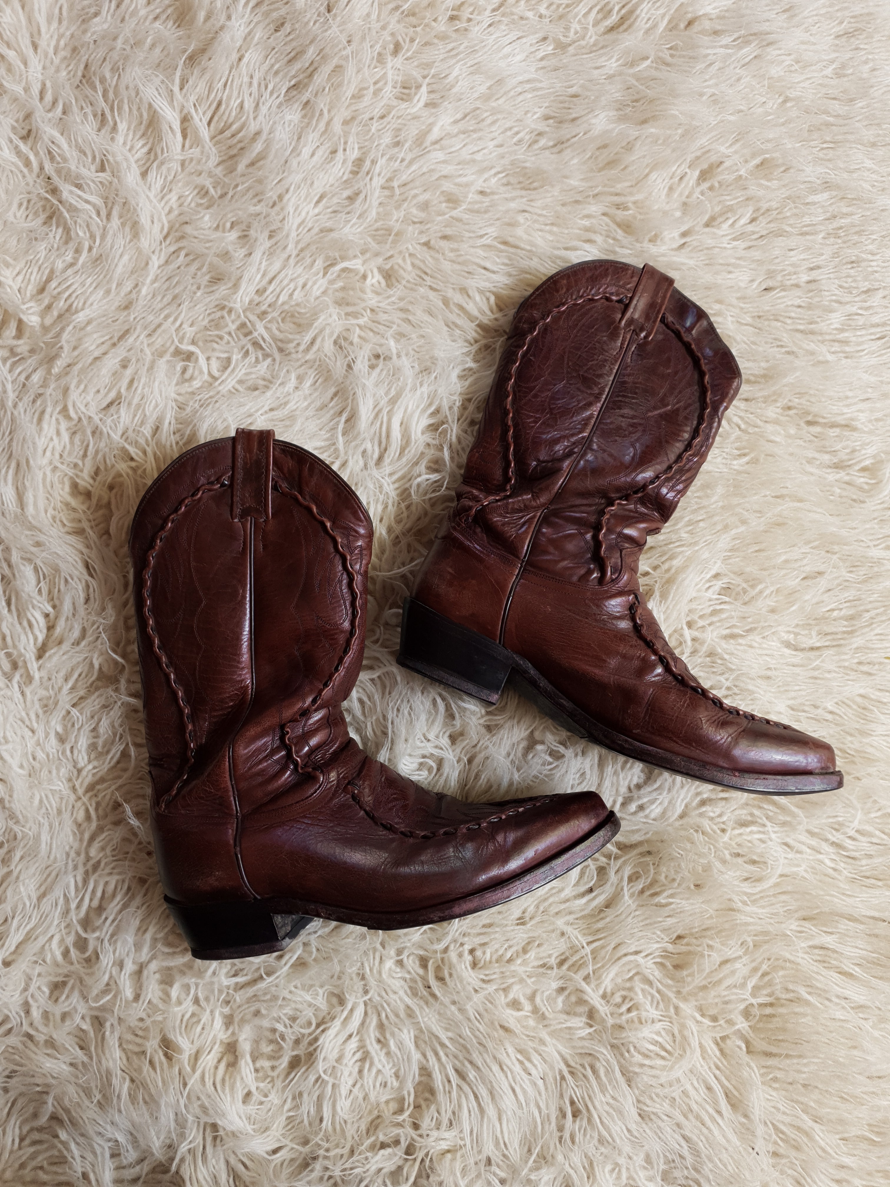 Vintage Dan Post Leather Cowboy Boots