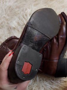 Vintage Dan Post Leather Cowboy Boots