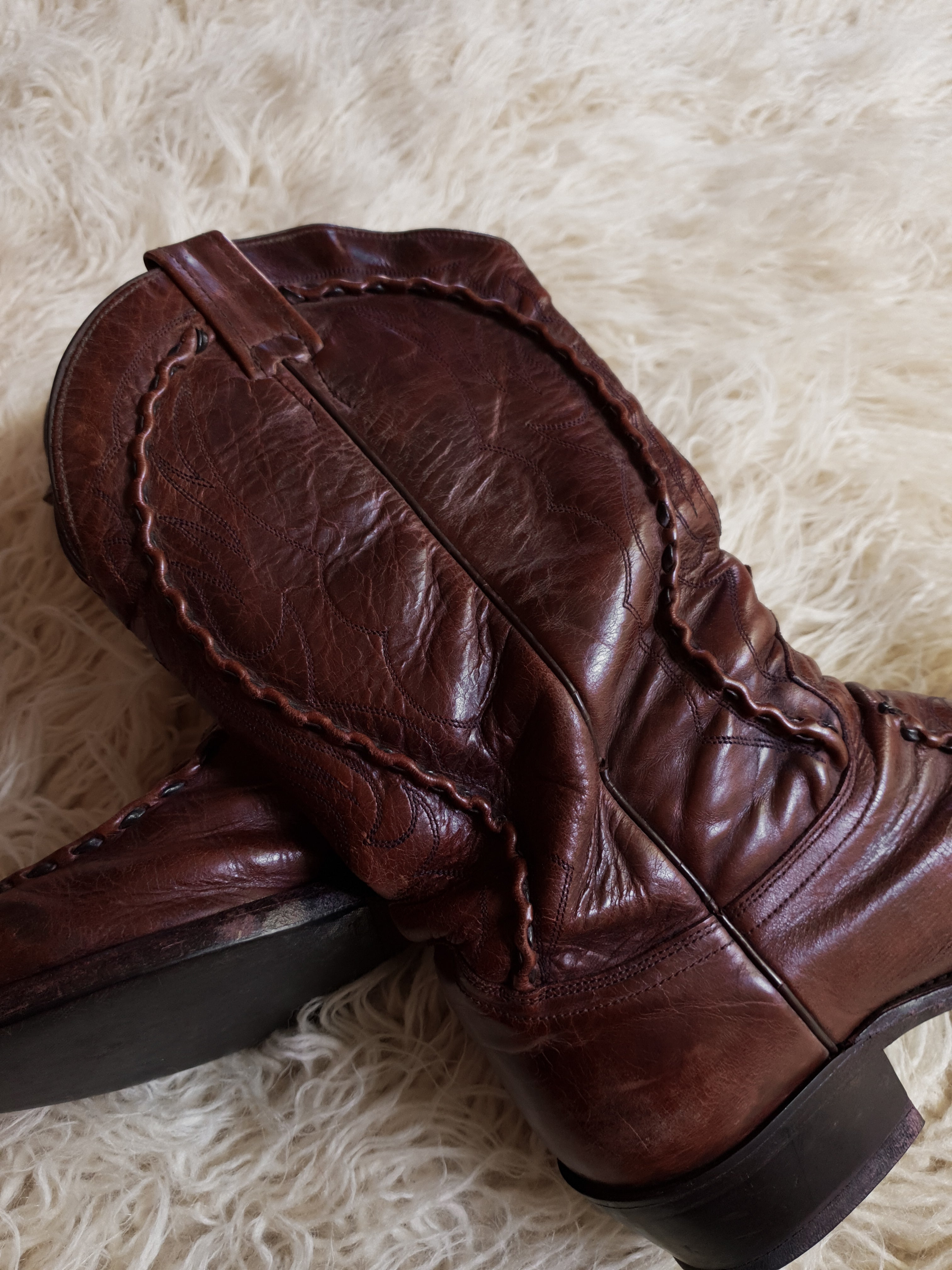 Vintage Dan Post Leather Cowboy Boots