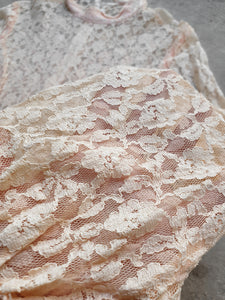 Vintage peach lace maxi