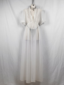 Vintage 1980s Sheer Peignoir