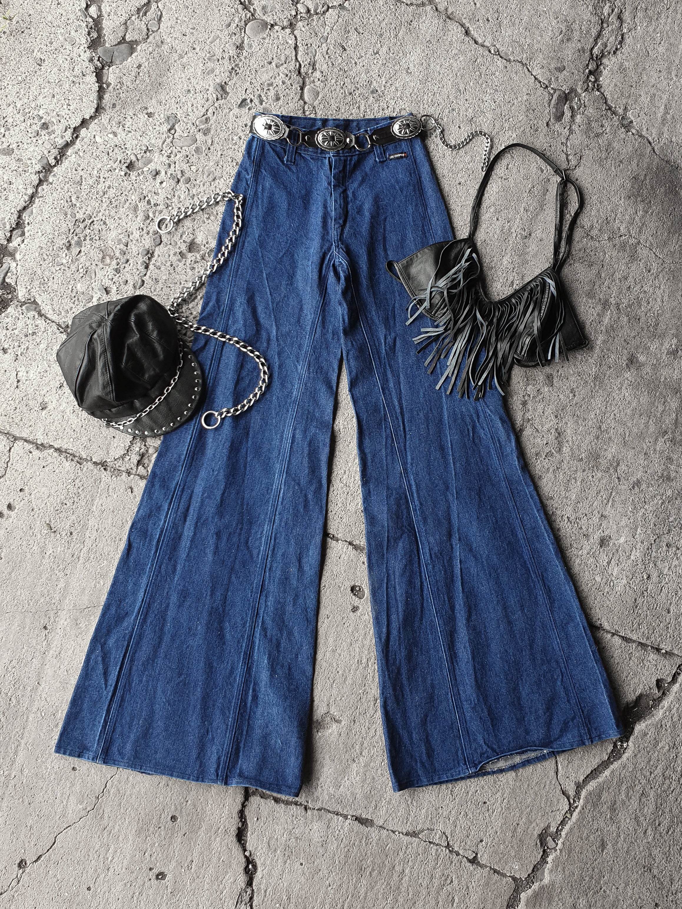 Vintage 1970s Lee Cooper Super Flare Denim Jeans